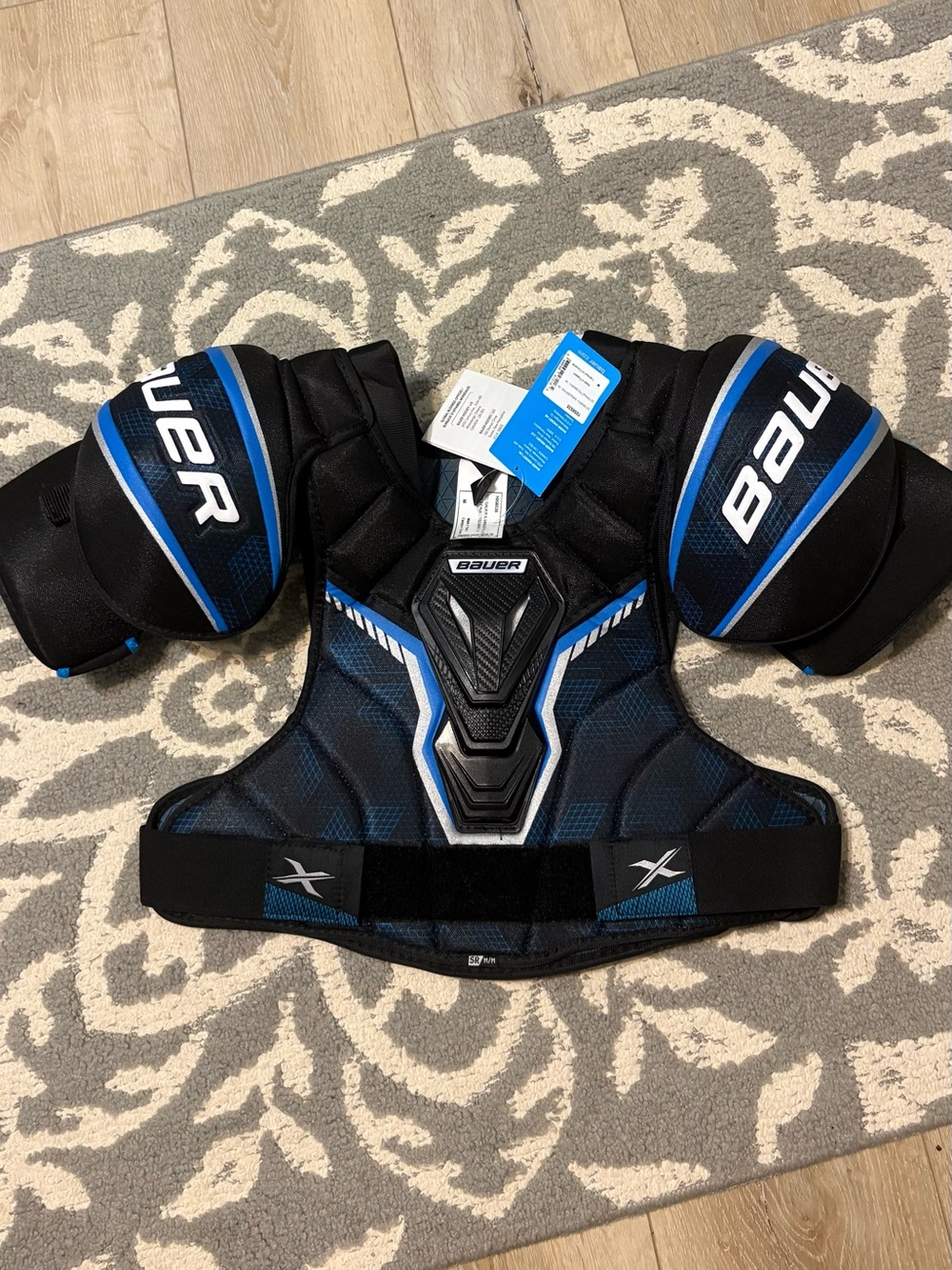Bauer Adult Hockey Chest Protector in Black & Blue